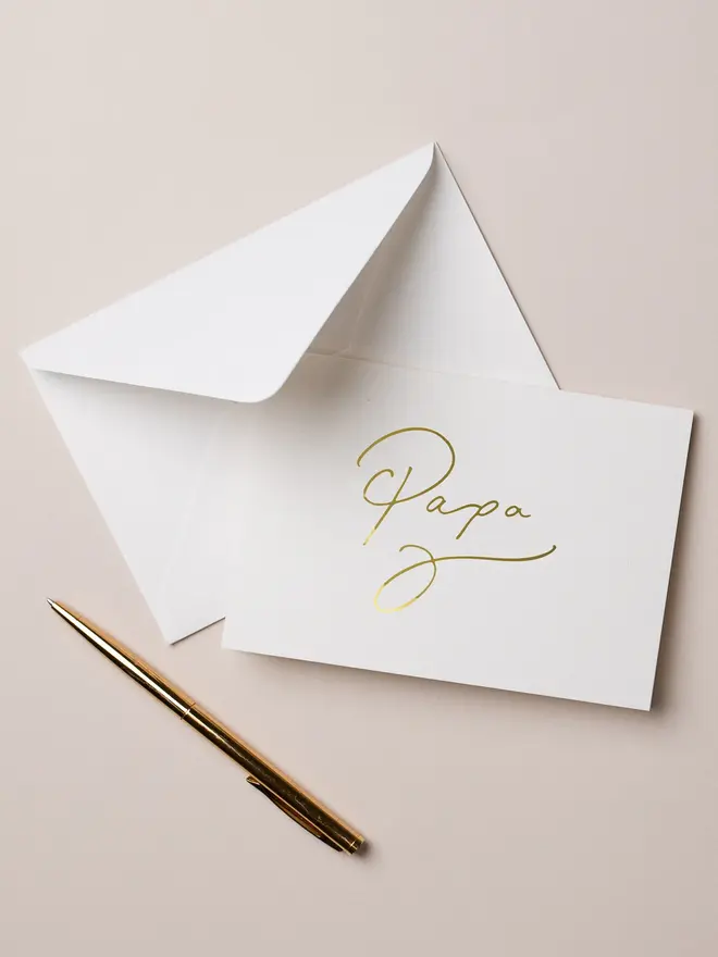 'Papa' Father's Day Gold Foil Card