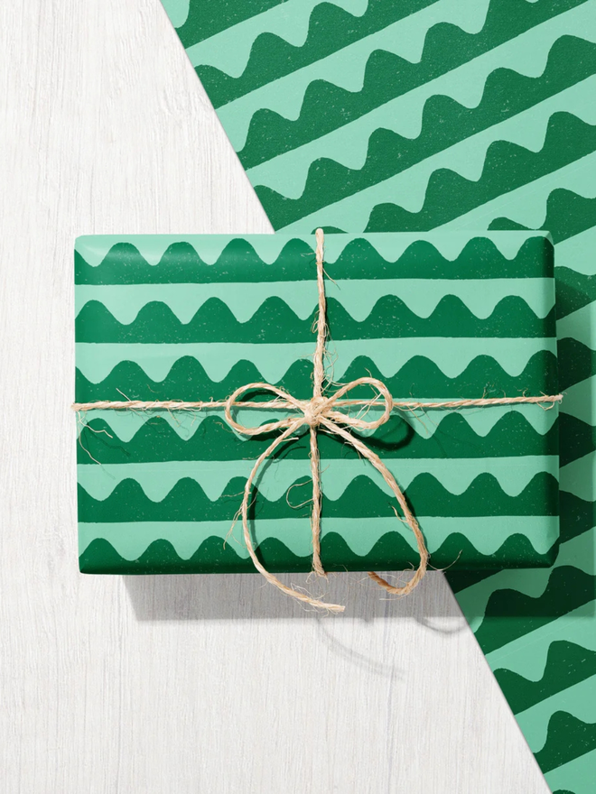 Land and lake gift wrap