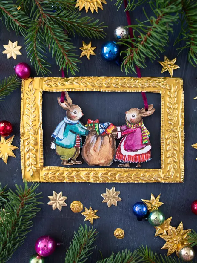 Gifts Given With Love ~ Hanging Wooden Decoration Frame