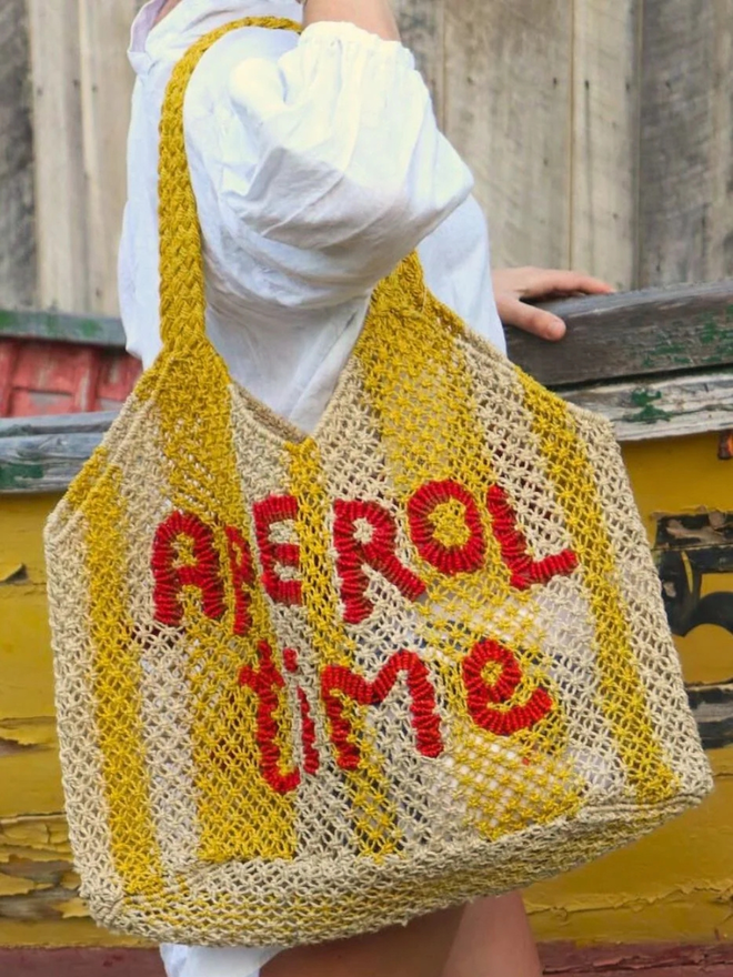 Aperol time jute bag
