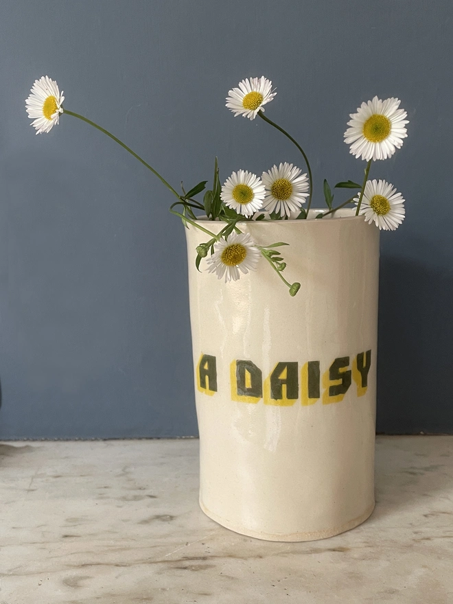 As Fresh As A Daisy Stoneware Vase