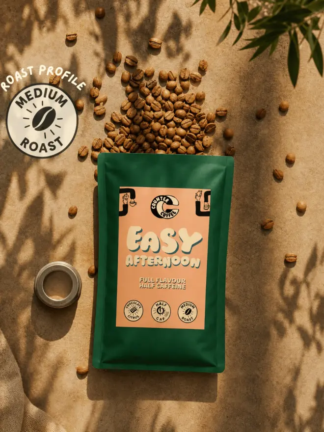 Easy Afternoon. A bag of coffee beans from Counter Coffee.
