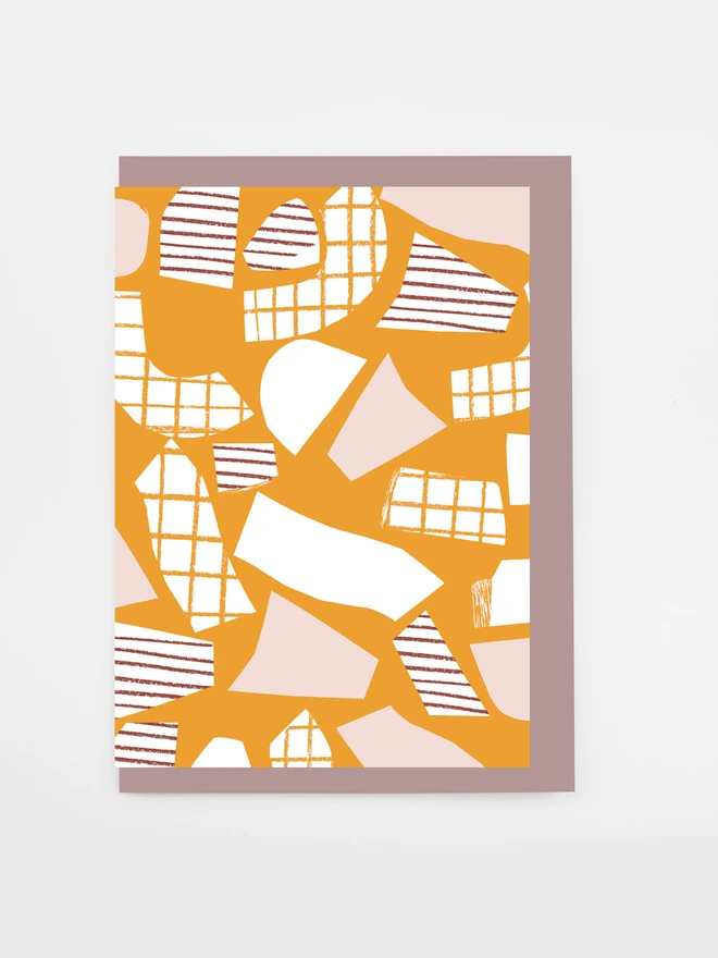 collage shape pattern greetings car