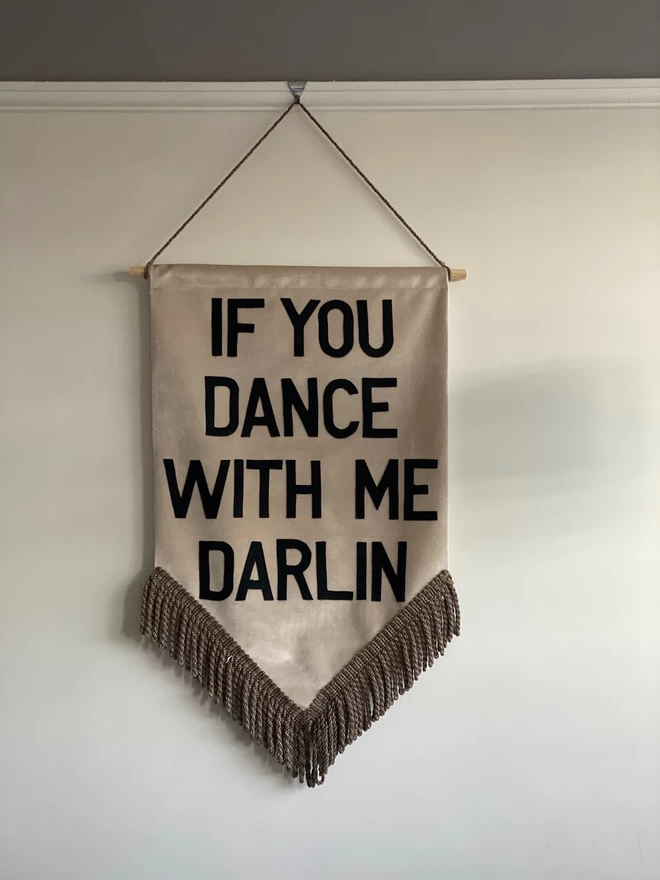 song lyrics on wall hangings