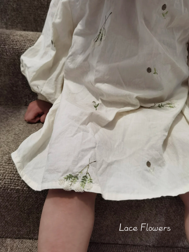 embroidered blouse dress lace flowers