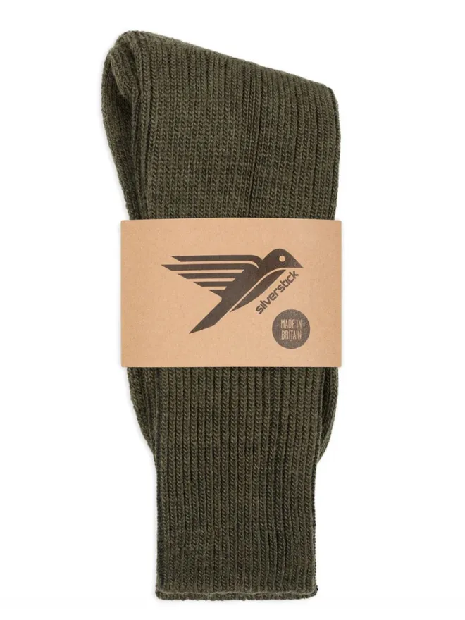 Olive Alpine Wool Socks