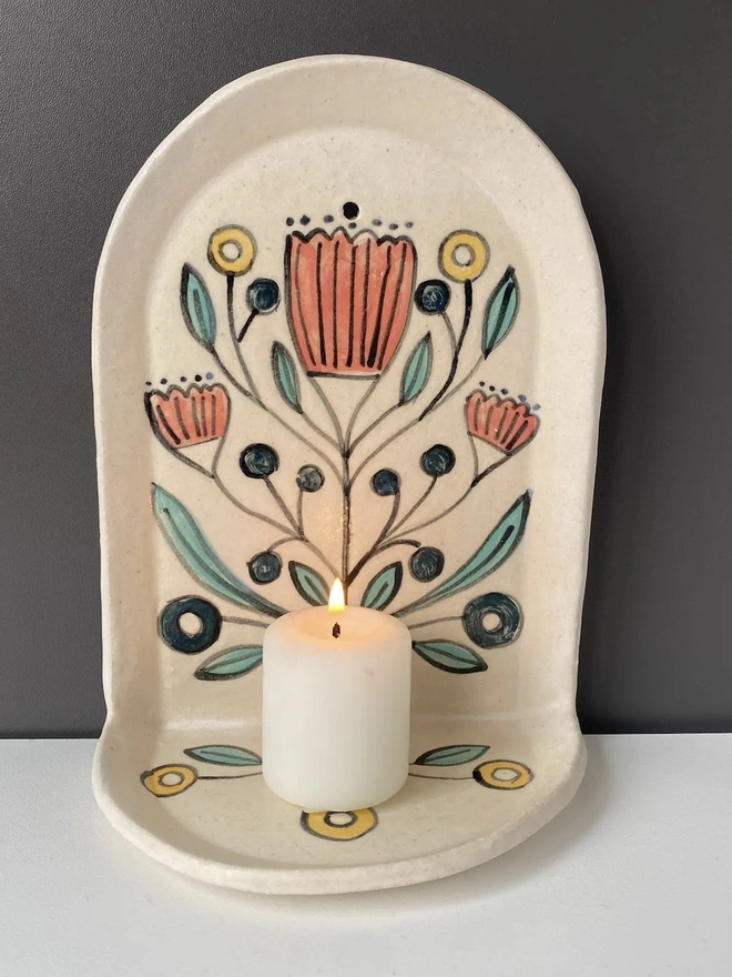 Handmade Flower Candle Holder