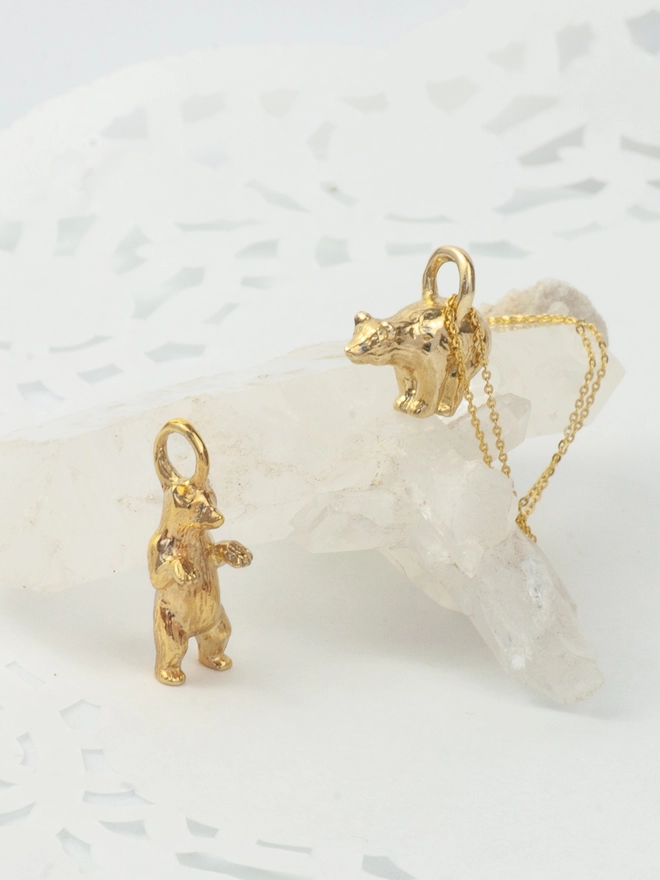 Mama 9ct Gold Bear Necklace 