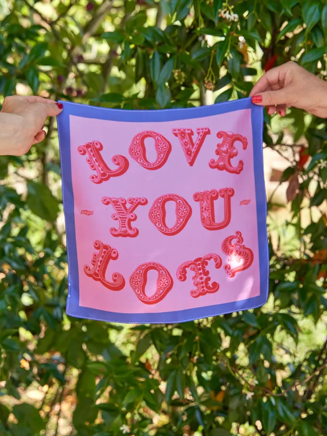 Love You Lots Silk Pocket Square