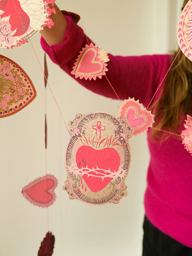 Saint Valentine Heart Garland