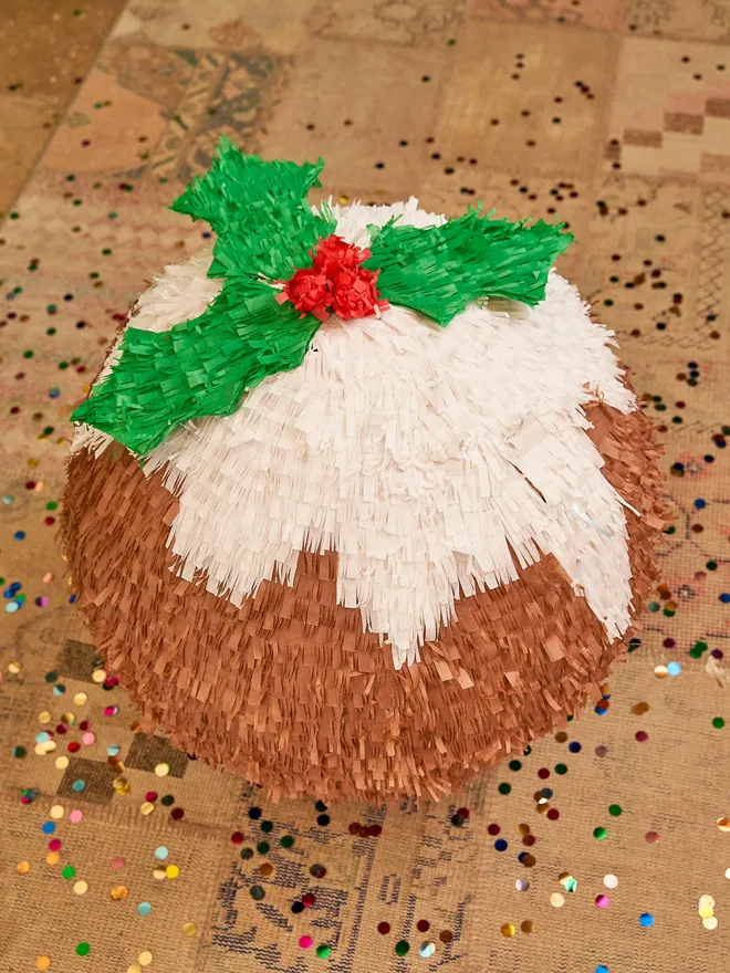 Christmas pudding pinata