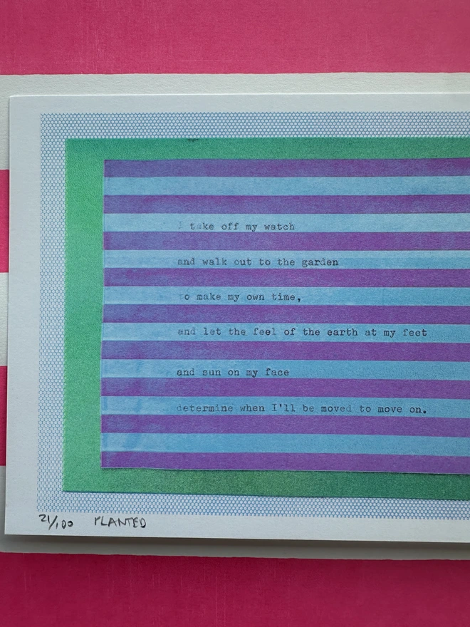 Planted Risograph Print Wall Art 