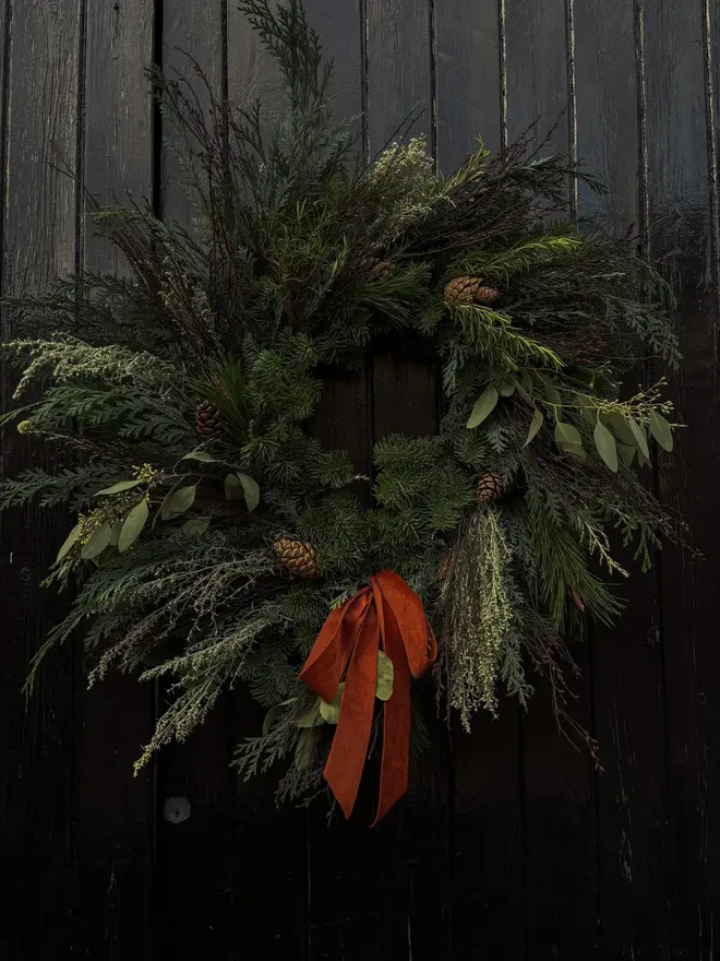 Wispy Winter Greens Luxury Christmas Wreath