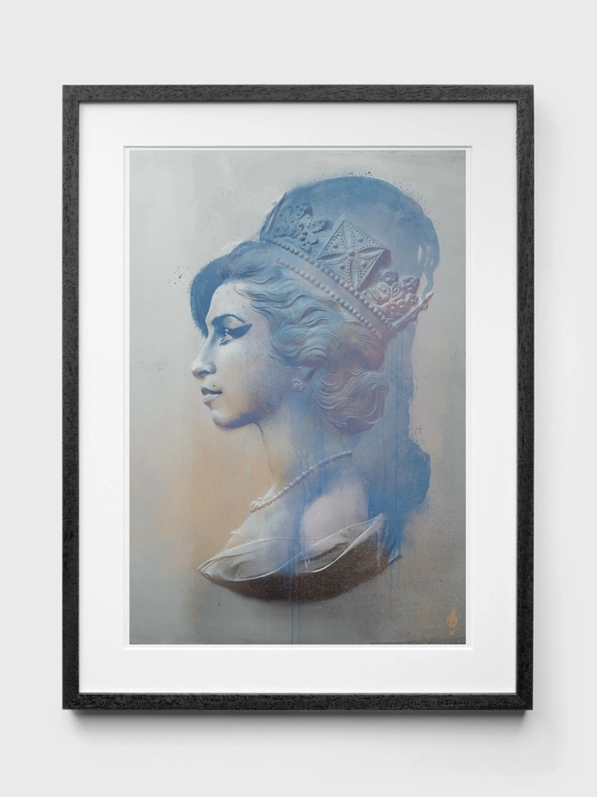 Amy Winehouse Turquoise - Natural Frame