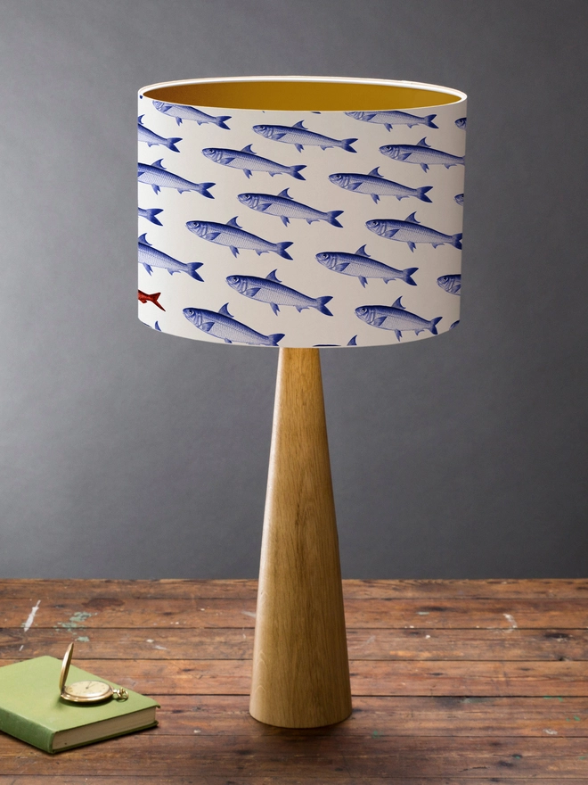 Red herring sardine lampshade by Mountain & Molehill