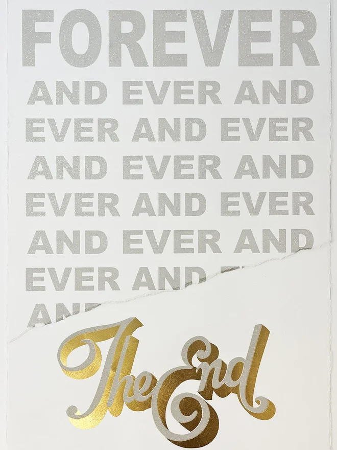 forever and ever the end screen print