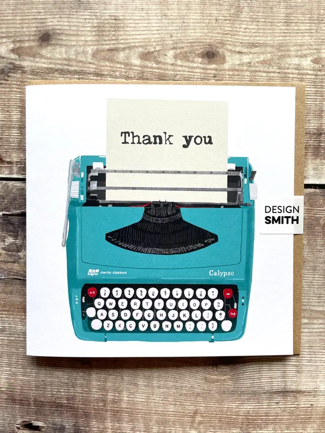 Thank you, typewriting greeting cards 