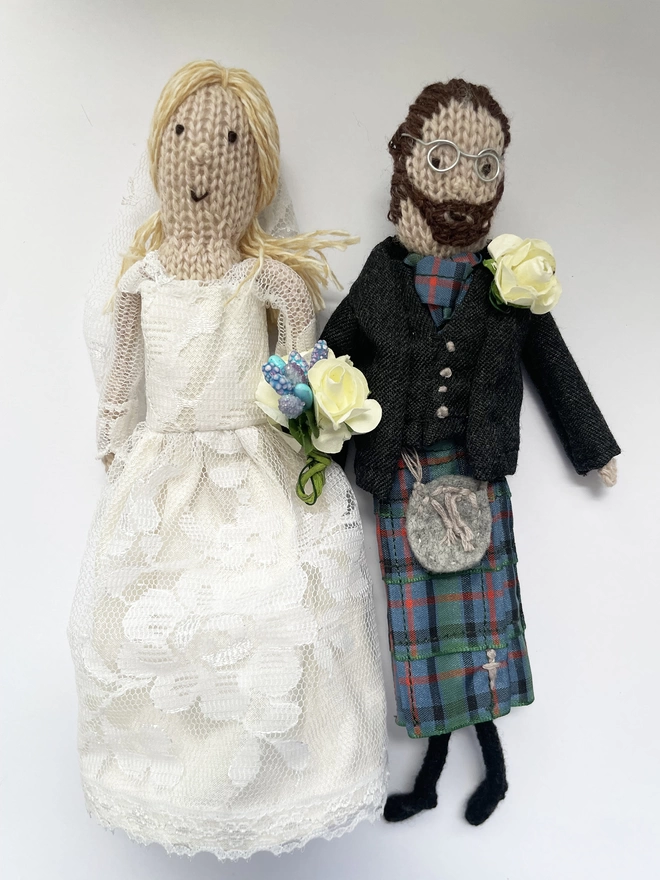 An Examples of Bride and Groom Dolls