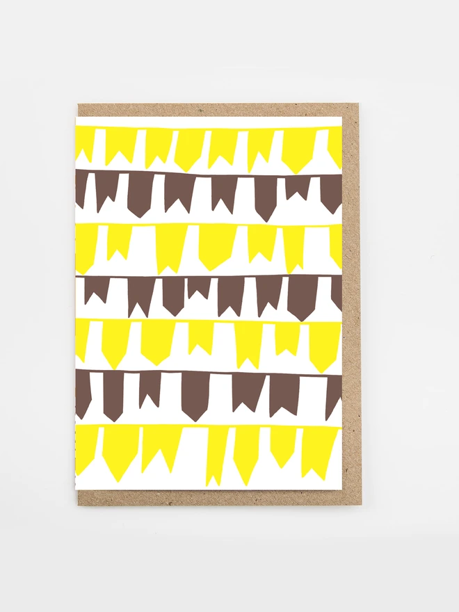 hanging flag pattern greetings card