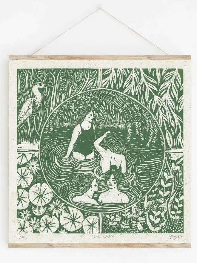 Still Water Linoprint