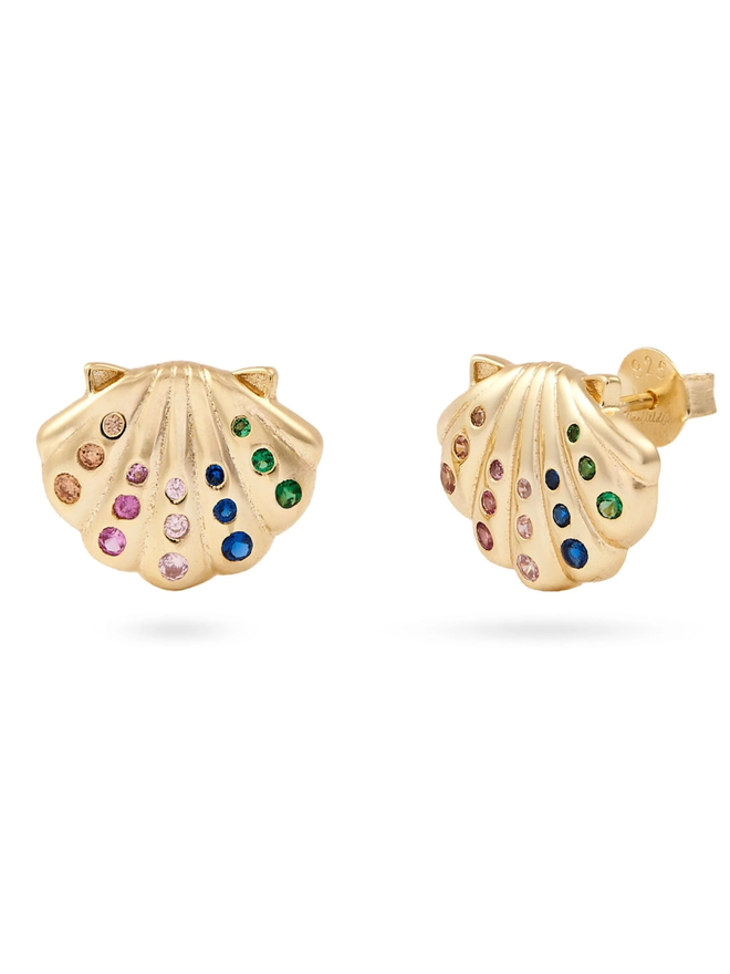 Shell rainbow earrings