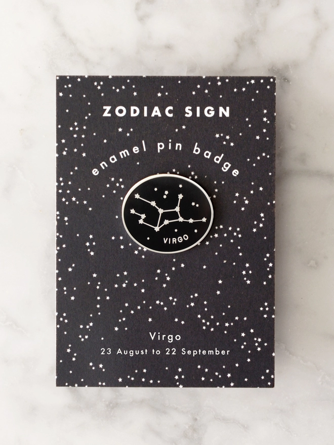 Virgo zodiac enamel pin