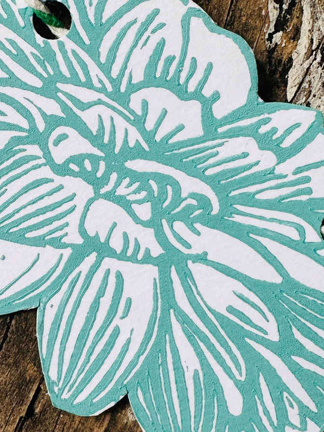 Skull 'Day Of The Dead' Hand Printed Linocut Garland 