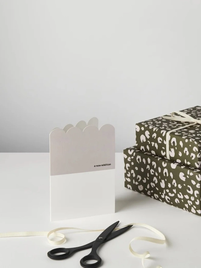  'A New Addition' Scallop New Baby Card