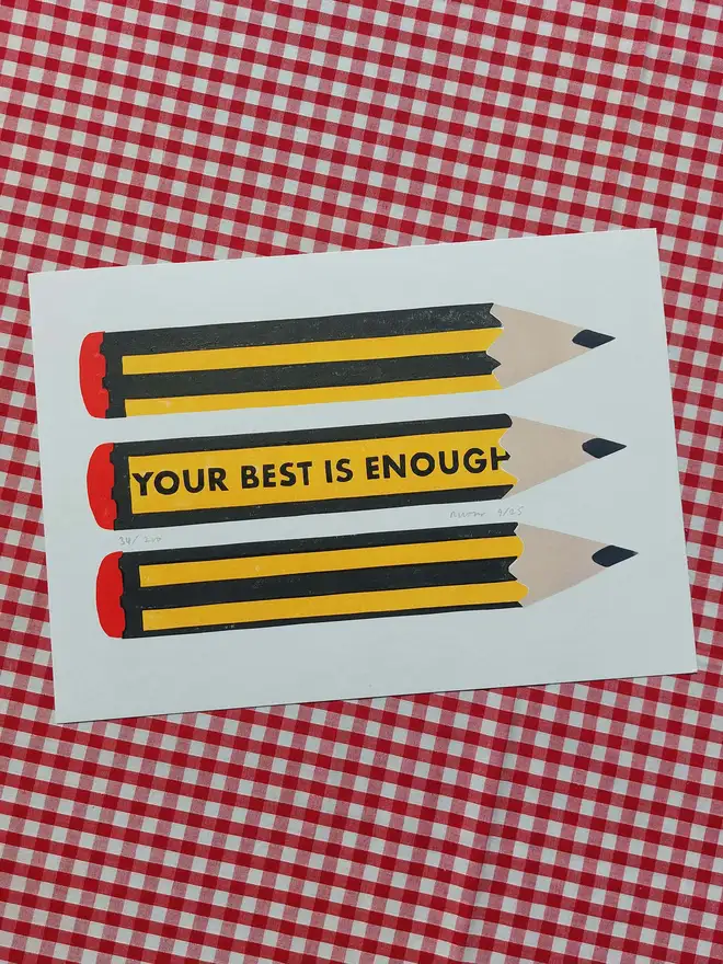 Yellow Pencil Print