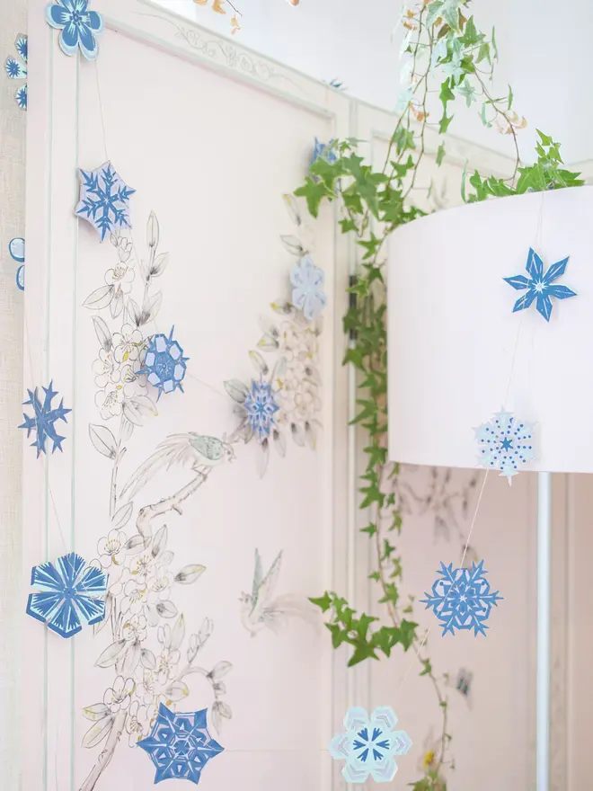 snowflake sewn garland