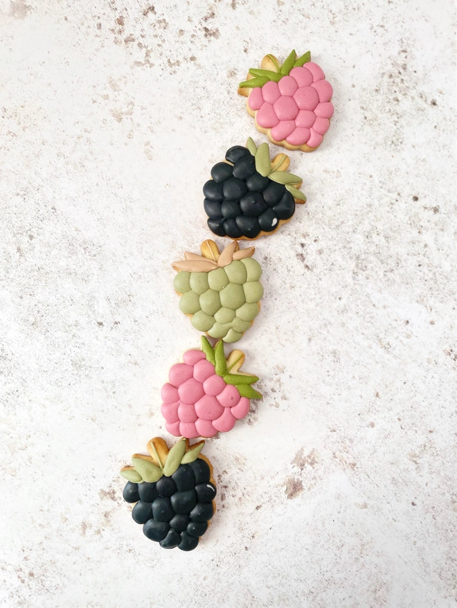 Summer Berries iced biscuits