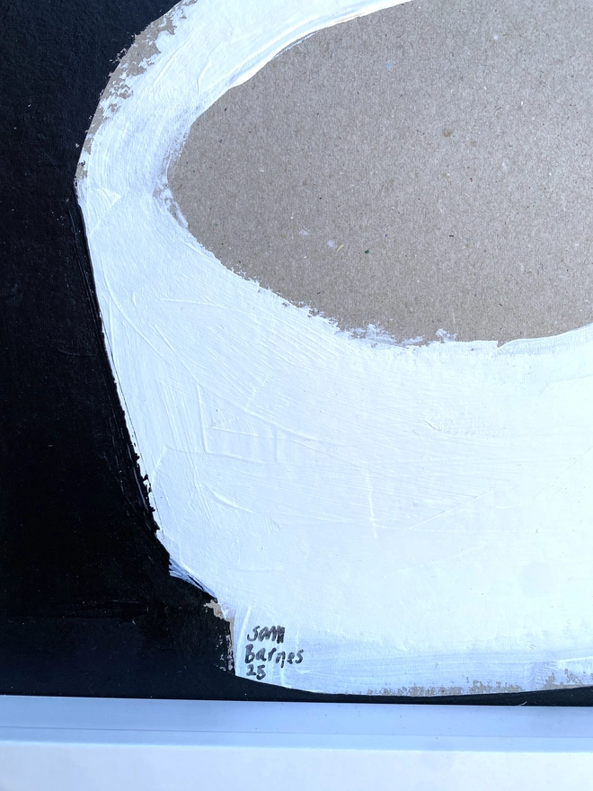 White bowl painting by Samantha Barnes Artist