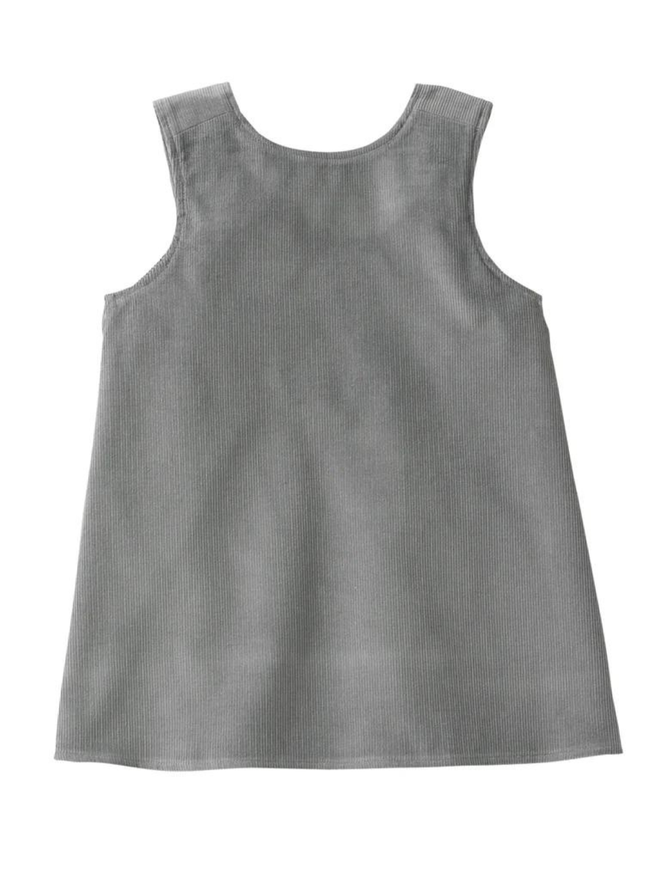 girls' grey corduroy mouse dress