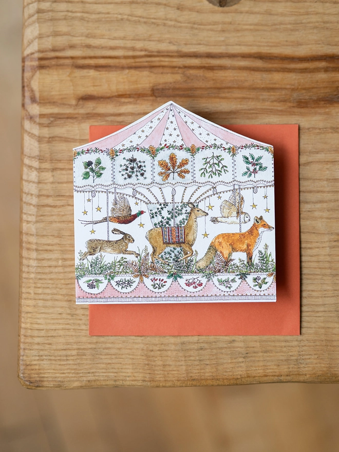 woodland carousel card
