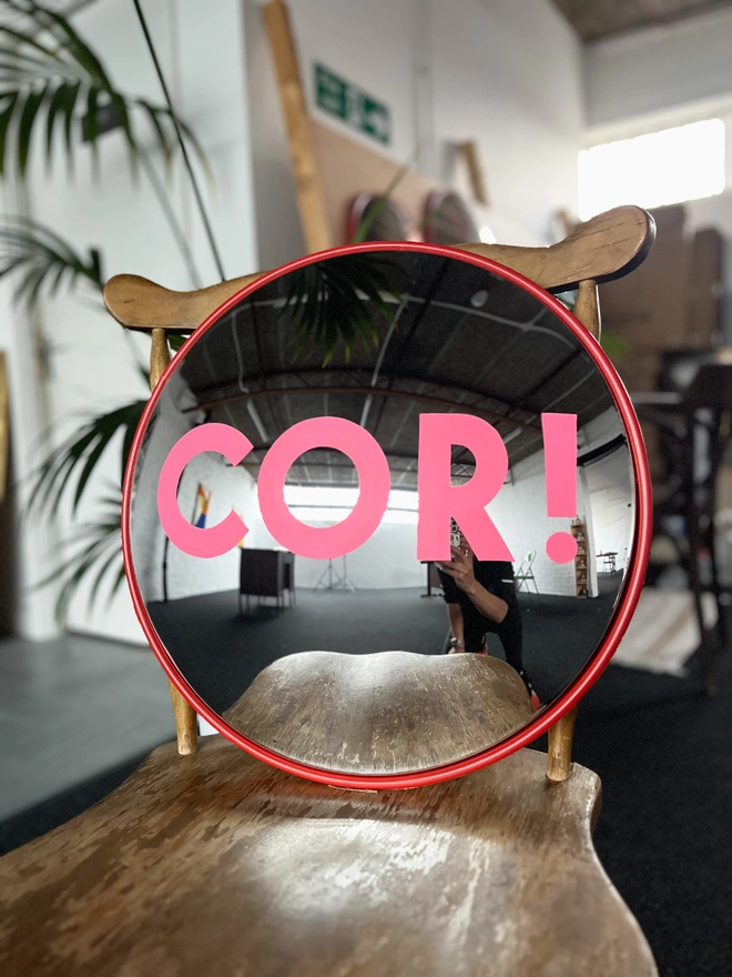 Convex painted mirror cor