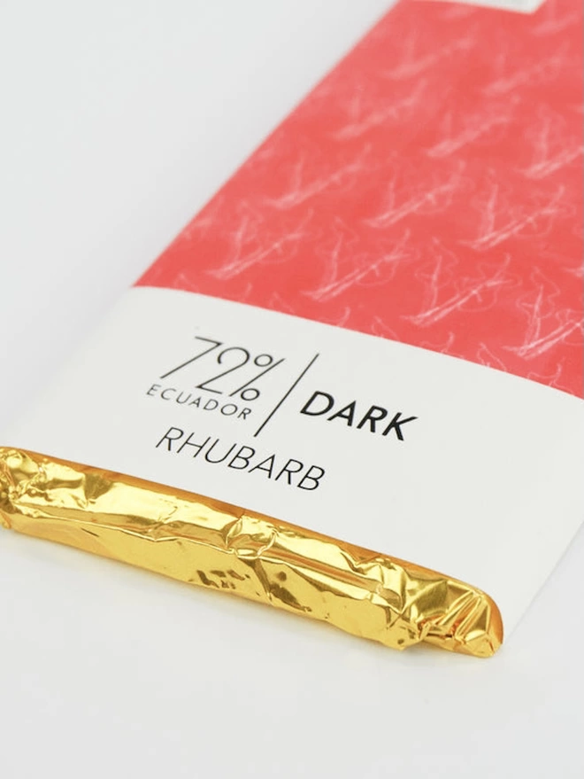 Rhubarb Curd Dark Chocolate Bar