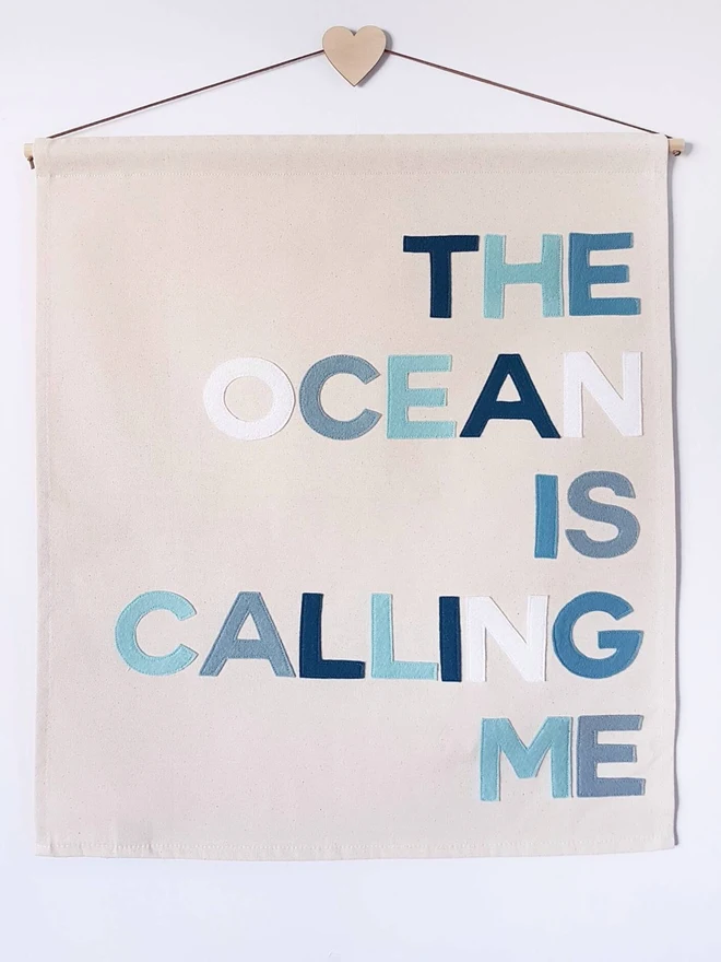 The Ocean Is Calling Me Wall Hanging