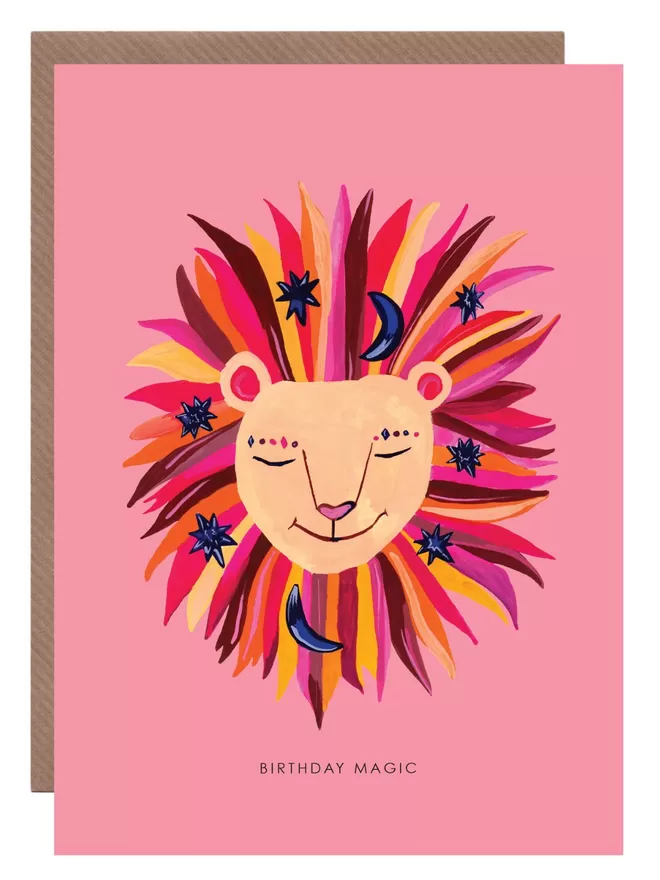 Magic Lion Birthday Card