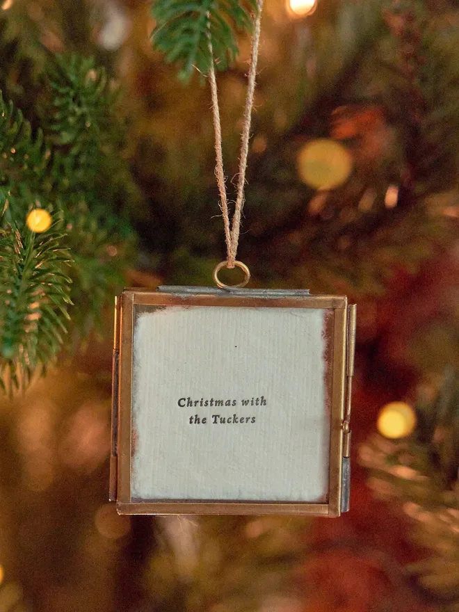 Personalised family Christmas tree decoration