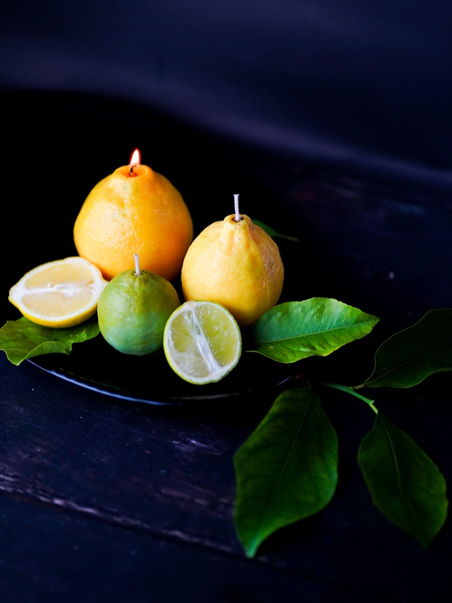 Lemon and Lime Candles
