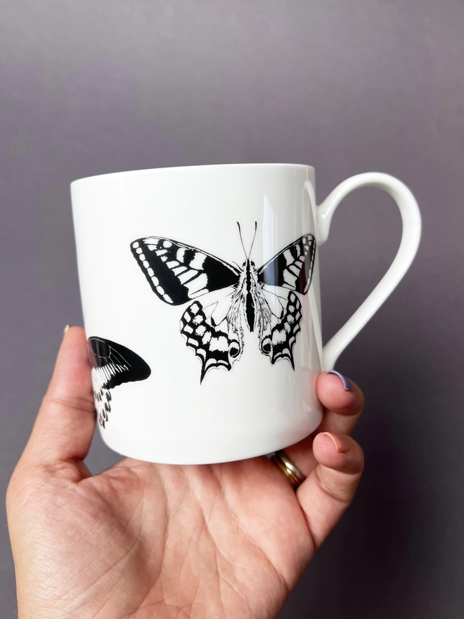 Fine Bone China Butterfly Mug - Holly & Co