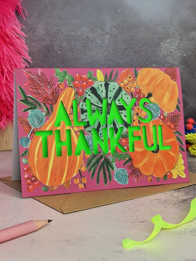 Always thankful Thanksgiving Card