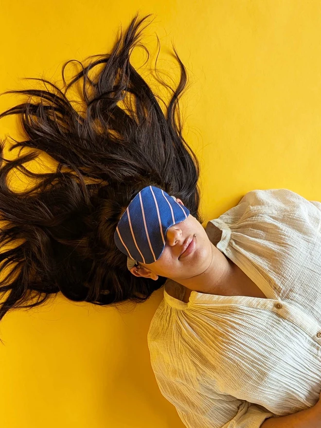 navy eye mask