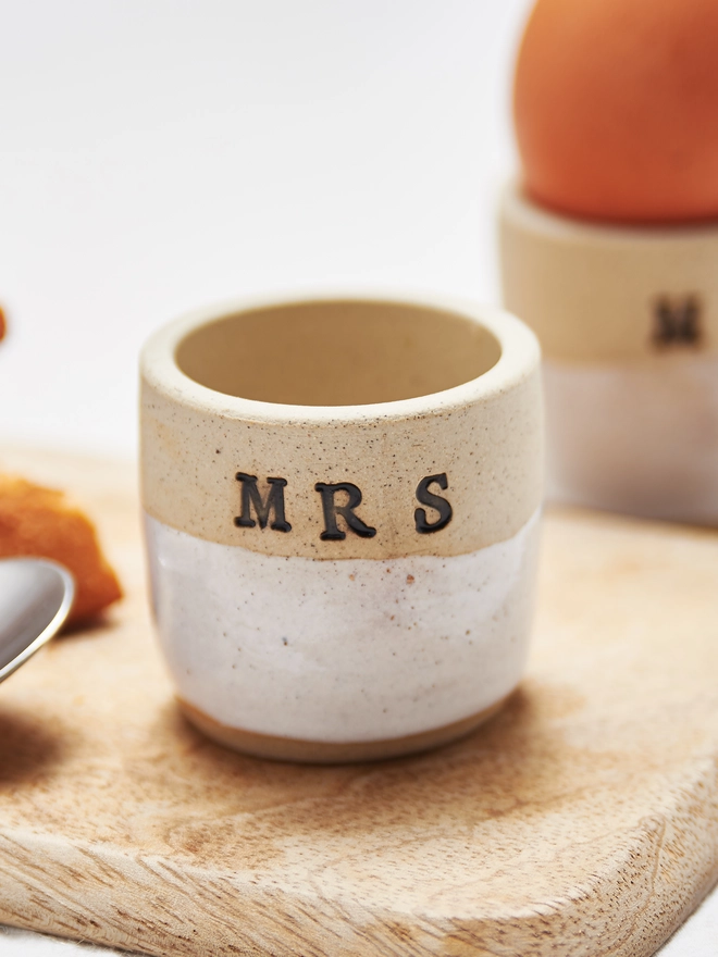 Personalised egg cup