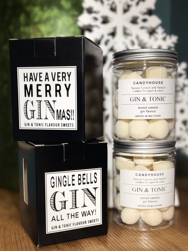 G&T Gin Gift Ginmas Boxed Gift Candyhouse For Her Him Vegan