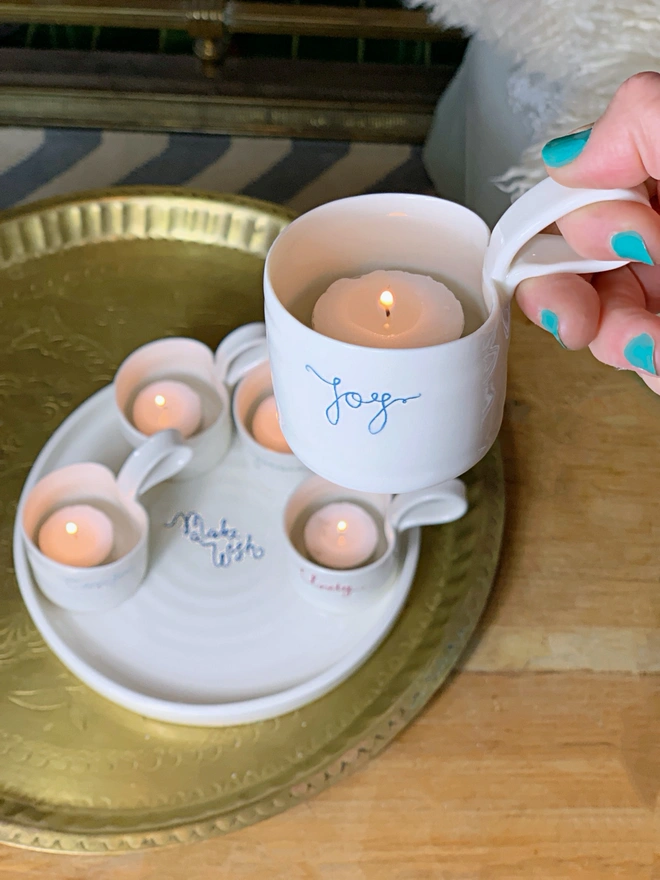 'Make A Wish' Candle Holder Set