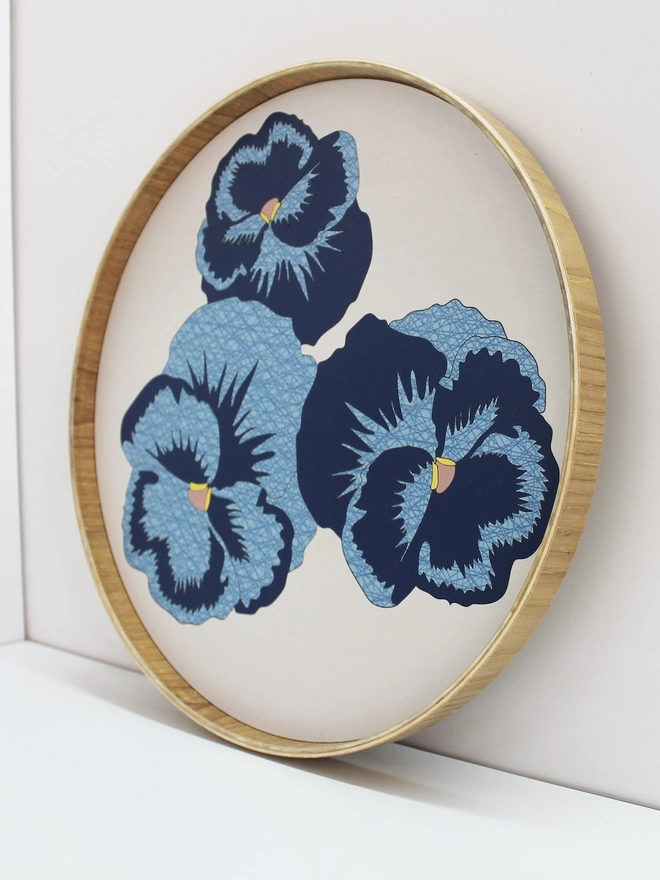 Handmade Pansy Serving Tray
