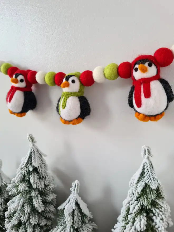 Felt Penguin Garland