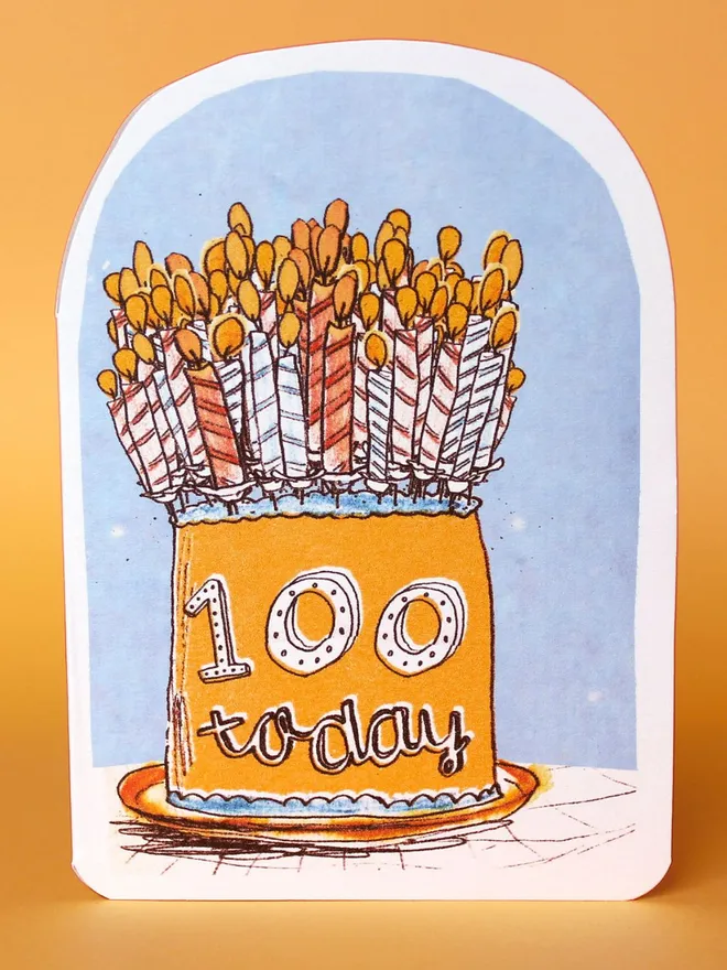 100 Today Birthday Candles Card