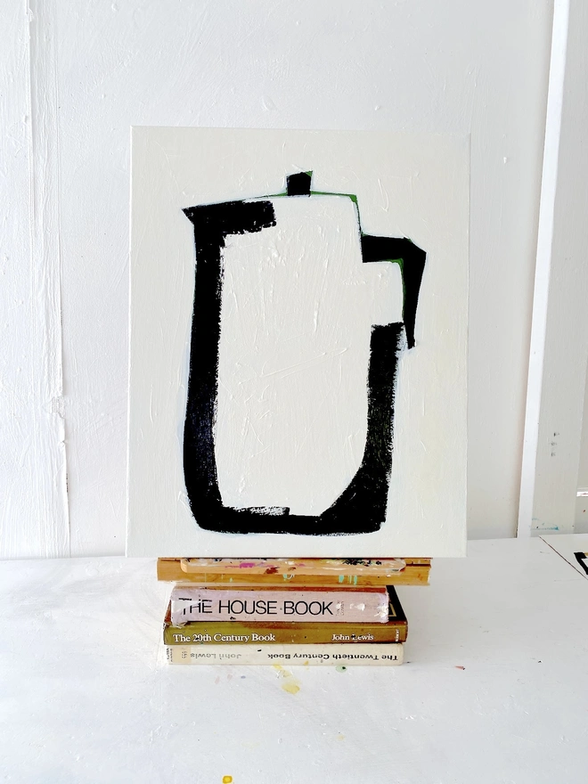 Coffee Pot on White by Samantha Barnes Artist